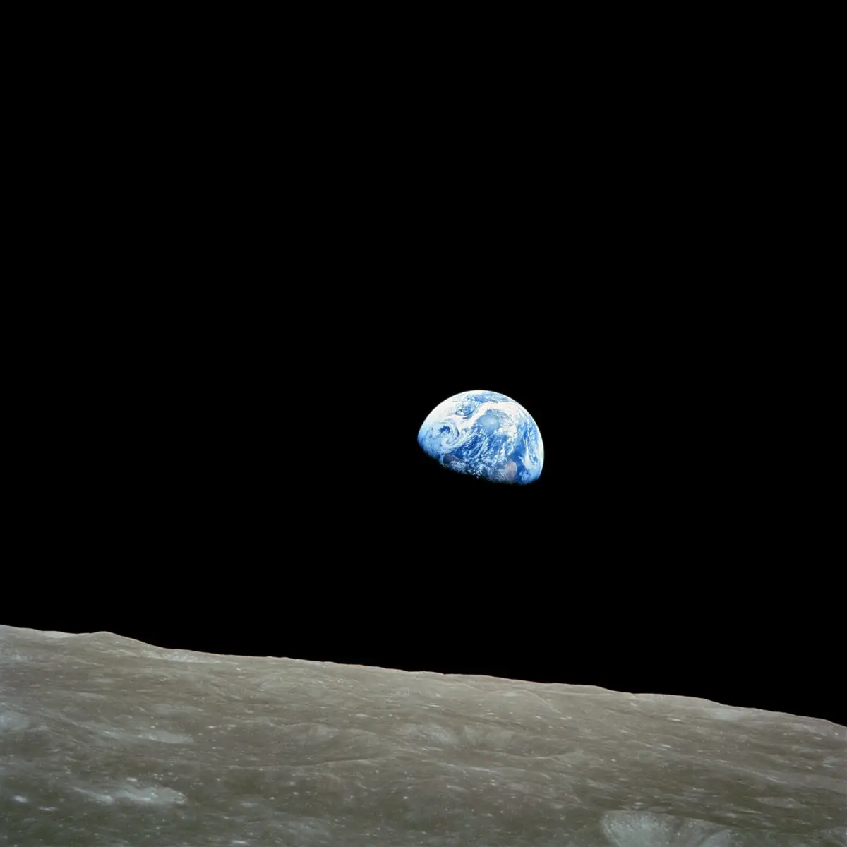 Earthrise myndin frá Apollo 8